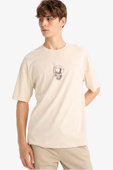 Cotton Boxy Fit Back Printed T-Shirt