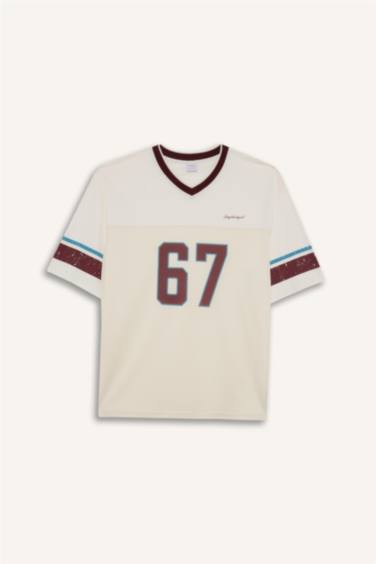 Boxy Fit Crew Neck Short Sleeve T-Shirt