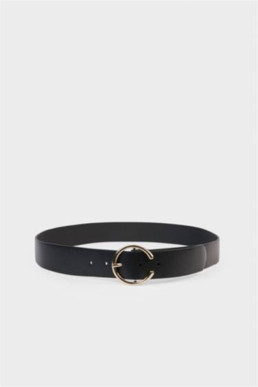 Kadın Büyük Toka Suni Deri Jean Kemeri