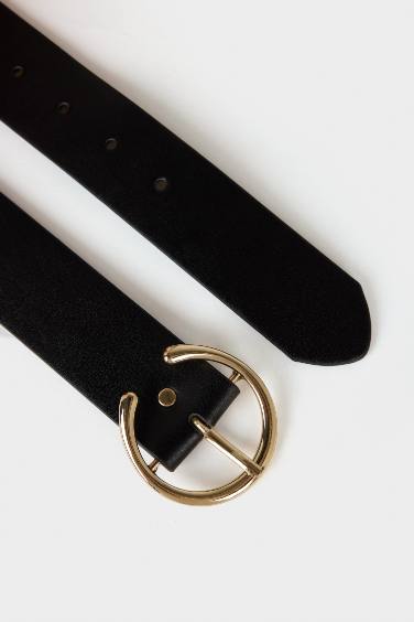 Kadın Büyük Toka Suni Deri Jean Kemeri