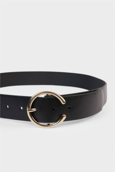 Kadın Büyük Toka Suni Deri Jean Kemeri