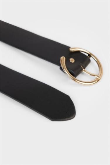 Kadın Büyük Toka Suni Deri Jean Kemeri