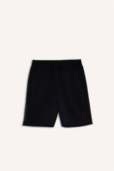 شورت قصير رياضي قصة عادية مطبوع من DeFactoFit