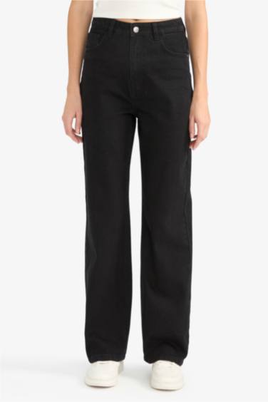 Jean 90's large taille haute Coupe droite