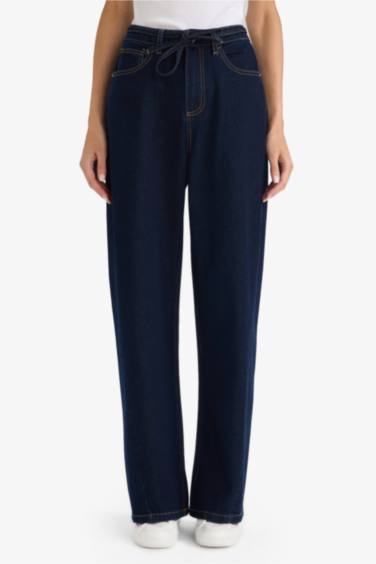 Jean large taille haute Coupe droite