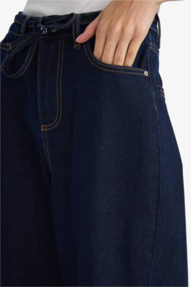 Jean large taille haute Coupe droite