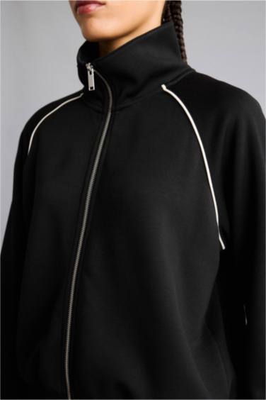 Кардиган из модала с воротником-стойкой Standart Fit