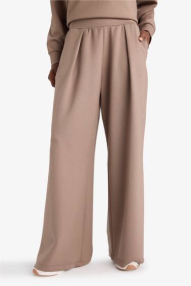 بنطرون مودال نسيج مشروط وايد ليج من DeFactoFit