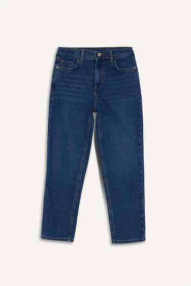 بنطرون جينز ولادي قصة مستقيمة برجل عادي وجيب