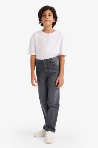 Erkek Çocuk Straight Fit Düz Paça Jean Pantolon