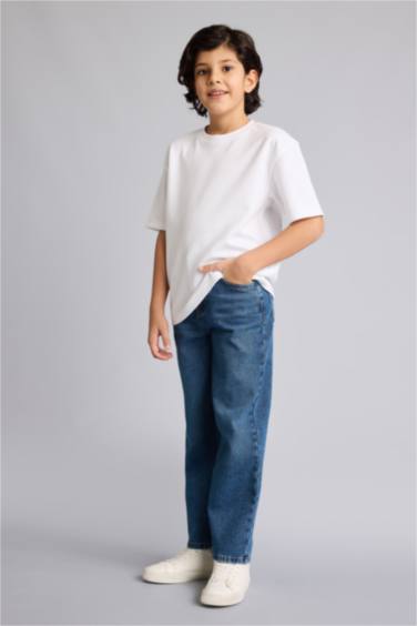 Wide Leg Denim Trousers