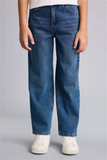 Wide Leg Denim Trousers