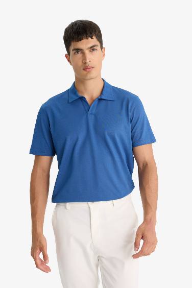 Regular Fit Textured Polo T-Shirt