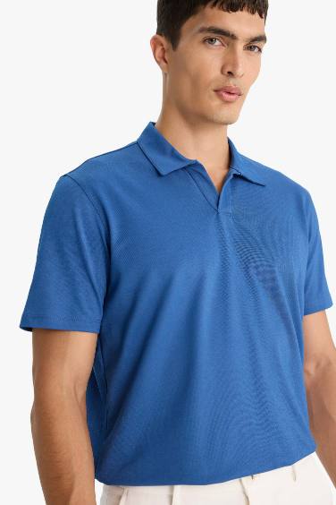 Regular Fit Textured Polo T-Shirt