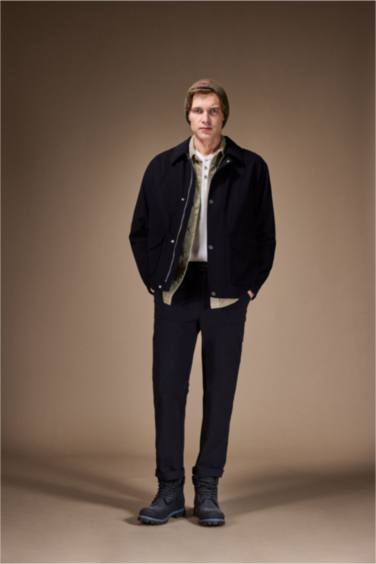 Regular Fit Polo Collar Cotton Jacket