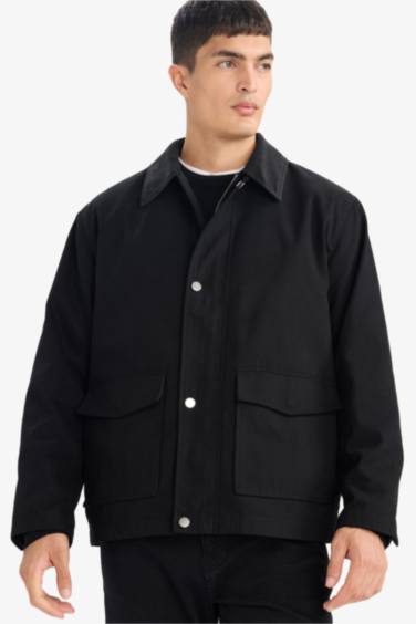 REGULAR FIT %100 Pamuk Fermuarlı Mont - Görsel 5