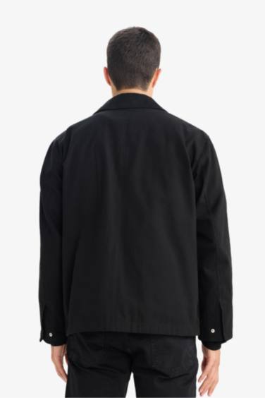 REGULAR FIT %100 Pamuk Fermuarlı Mont - Görsel 6