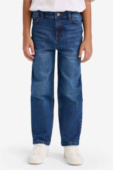 Erkek Çocuk Straight Fit Düz Paça Jean Pantolon