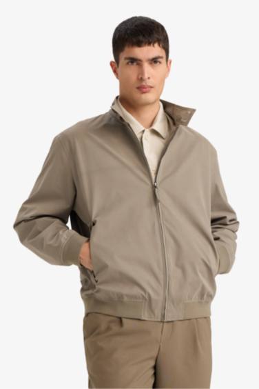 Oversıze Geniş Kalıp Polo Yaka Fermuarlı Mont