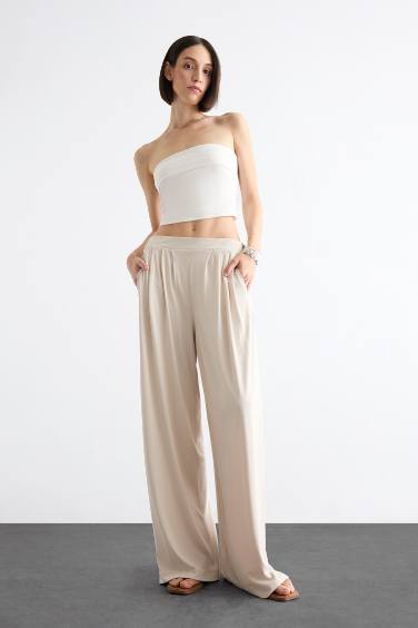 Baggy Fit Taffeta Trousers