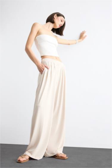 Baggy Fit Taffeta Trousers