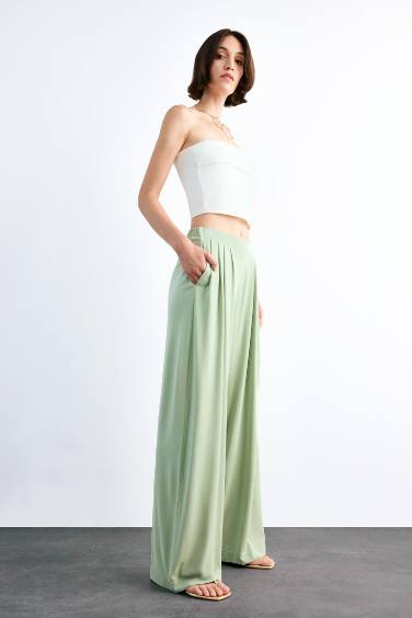 Baggy Fit Taffeta Trousers