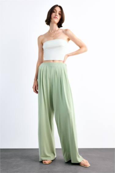 Baggy Fit Taffeta Trousers