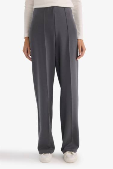 بنطرون قماش سميك قصة مستقيمة