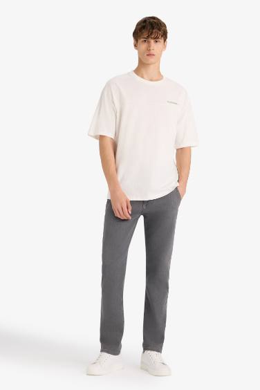 Boxy Fit Crew Neck Printed Short Sleeve T-Shirt