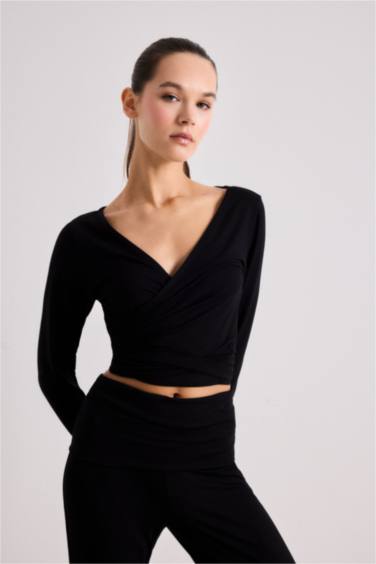 Fall in Love Belted Long Sleeve T-Shirt