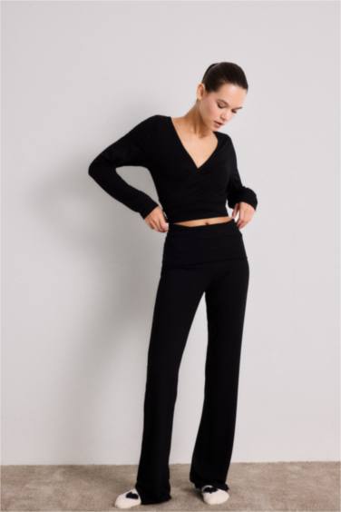 Fall in Love Belted Long Sleeve T-Shirt