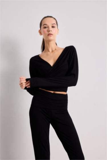 Fall in Love Belted Long Sleeve T-Shirt