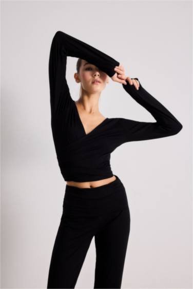 Fall in Love Belted Long Sleeve T-Shirt