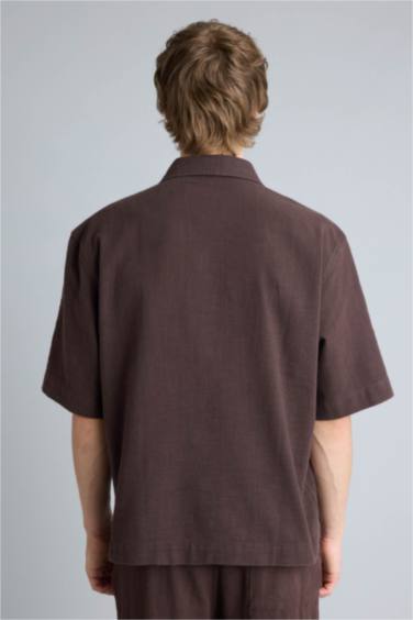 %100 Pamuk Boxy Fit Gömlek - Görsel 4