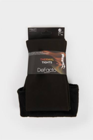 Kadın Siyah Termal Külotlu Çorap