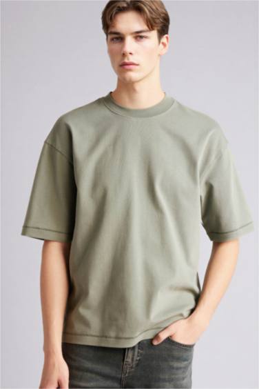 %100 Pamuk Boxy Fit Tişört