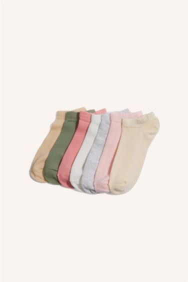 Girl 7 Piece Short Cotton Socks