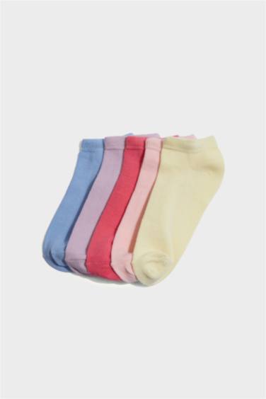 Носки следки из хлопка для девочек, набор из 5 пар