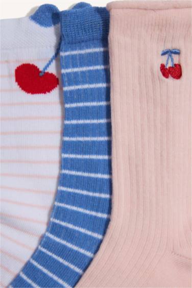 Lot de 3 Chaussettes longues en coton pour fille