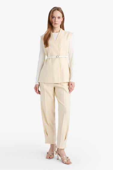 Regular Fit Saten Pantolon