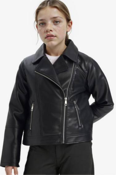 Girl Faux Leather Jacket