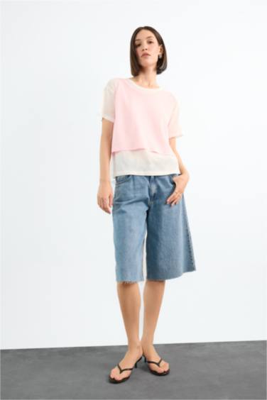 Oversize Fit Short Sleeve 2 Piece T-Shirt