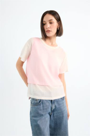 Oversize Fit Short Sleeve 2 Piece T-Shirt