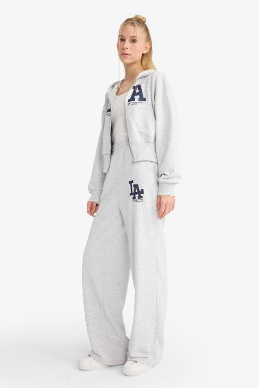 بنطرون بجامة رياضي برجل واسع تقيل وايد ليج وخصر مطاطي