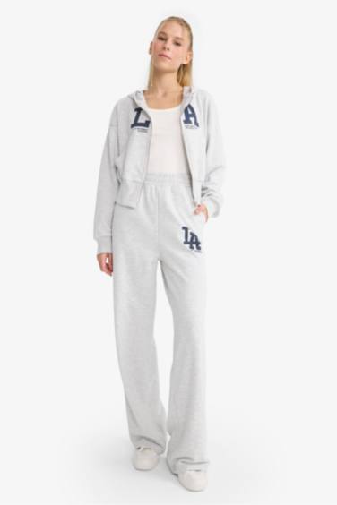 بنطرون بجامة رياضي برجل واسع تقيل وايد ليج وخصر مطاطي