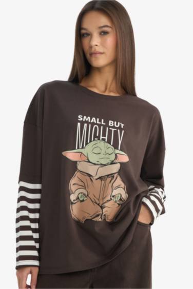 Coool Star Wars Oversize Geniş Kalıp Bisiklet Yaka Uzun Kollu Tişört