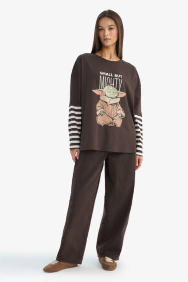 Coool Star Wars Oversize Geniş Kalıp Bisiklet Yaka Uzun Kollu Tişört