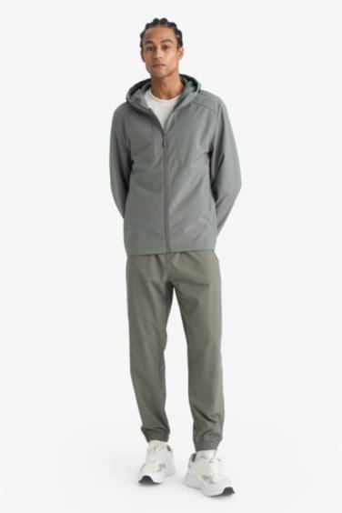 Regular Fit жел өткізбейтін су итергіш капюшоны бар найзағайлы куртка