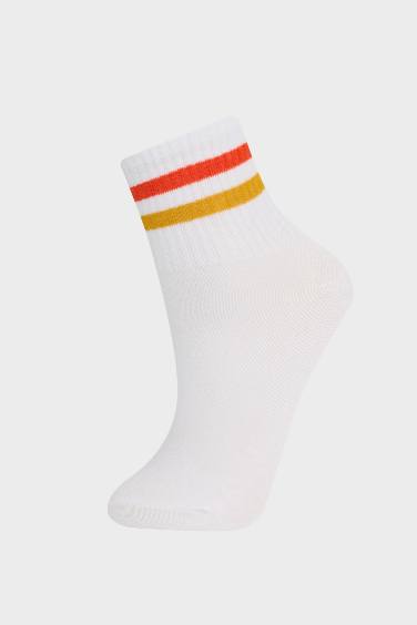 Kız Çocuk 3'lü Pamuklu Soket Çorap