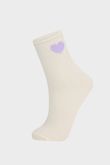 Girl 5 Piece Cotton Long Socks